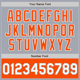 Custom Gray White-Orange Bomber Varsity Letterman Two Tone Zipper Jacket