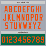 Custom Gray Orange-Kelly Green Varsity Letterman Two Tone Zipper Jacket