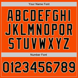 Custom Orange Black-Cream Bomber Varsity Letterman Zipper Jacket