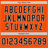 Custom Orange Black-White Bomber Varsity Letterman Zipper Jacket