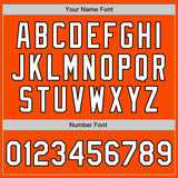 Custom Orange White-Black Bomber Varsity Letterman Zipper Jacket