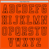 Custom Orange Black Bomber Varsity Letterman Zipper Jacket