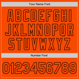 Custom Orange Black Bomber Varsity Letterman Zipper Jacket