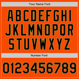 Custom Orange Black-Old Gold Bomber Varsity Letterman Zipper Jacket