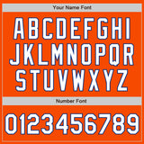 Custom Orange White-Royal Bomber Varsity Letterman Zipper Jacket