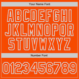 Custom Orange White-Gray Bomber Varsity Letterman Zipper Jacket