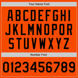 Custom Orange Black Bomber Varsity Letterman Zipper Jacket