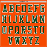 Custom Orange White-Green Bomber Varsity Letterman Two Tone Zipper Jacket