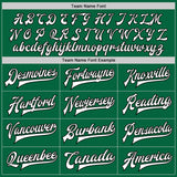 Custom Kelly Green White Gray-Black Bomber Full-Snap Varsity Letterman Two Tone Jacket