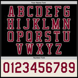 Custom Black Maroon-Cream Bomber Full-Snap Varsity Letterman Two Tone Jacket