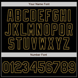 Custom Black Old Gold-Red Bomber Full-Snap Varsity Letterman Jacket