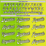 Custom Neon Yellow White Neon Green-Black Bomber Full-Snap Varsity Letterman Gradient Fashion Jacket