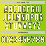 Custom Neon Yellow White Neon Green-Black Bomber Full-Snap Varsity Letterman Gradient Fashion Jacket