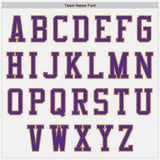Custom White Purple-Old Gold Bomber Varsity Letterman Two Tone Zipper Jacket