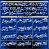 Custom Black Royal-White Splash Art 3D Pattern Design Bomber Full-Snap Varsity Letterman Hoodie Jacket