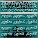 Custom Black Teal-White Splash Art 3D Pattern Design Bomber Full-Snap Varsity Letterman Hoodie Jacket