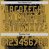 Custom Black Old Gold Splash Art 3D Pattern Design Bomber Full-Snap Varsity Letterman Hoodie Jacket