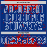 Custom Red Royal-White Splash Art 3D Pattern Design Bomber Full-Snap Varsity Letterman Hoodie Jacket