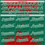 Custom Red Kelly Green-White Splash Art 3D Pattern Design Bomber Full-Snap Varsity Letterman Hoodie Jacket