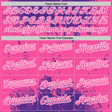 Custom Purple Pink Black-White Splash Art 3D Pattern Design Bomber Full-Snap Varsity Letterman Hoodie Jacket