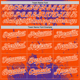 Custom Purple Orange-White Splash Art 3D Pattern Design Bomber Full-Snap Varsity Letterman Hoodie Jacket