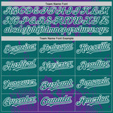 Custom Purple Teal-White Splash Art 3D Pattern Design Bomber Full-Snap Varsity Letterman Hoodie Jacket