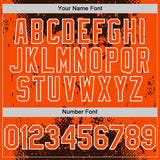 Custom Brown Orange-White Splash Art 3D Pattern Design Bomber Full-Snap Varsity Letterman Hoodie Jacket