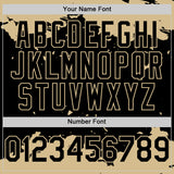 Custom Black Vegas Gold-White Splash Art 3D Pattern Design Bomber Full-Snap Varsity Letterman Hoodie Jacket