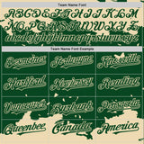 Custom Green Cream Splash Art 3D Pattern Design Bomber Full-Snap Varsity Letterman Hoodie Jacket