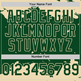 Custom Green Cream Splash Art 3D Pattern Design Bomber Full-Snap Varsity Letterman Hoodie Jacket