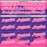 Custom Purple Pink-White Splash Art 3D Pattern Design Bomber Full-Snap Varsity Letterman Hoodie Jacket