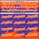 Custom Purple Orange-White Splash Art 3D Pattern Design Bomber Full-Snap Varsity Letterman Hoodie Jacket