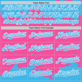 Custom Pink Sky Blue-White Splash Art 3D Pattern Design Bomber Full-Snap Varsity Letterman Hoodie Jacket