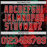 Custom Black Red Kelly Green-White Splash Art 3D Pattern Design Bomber Full-Snap Varsity Letterman Hoodie Jacket