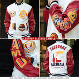 Custom Royal Yellow-White Zigzag Shape 3D Pattern Design Bomber Full-Snap Varsity Letterman Hoodie Jacket