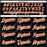 Custom Black White-Orange Bomber Full-Snap Varsity Faux Leather Letterman Jacket