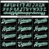 Custom Black White-Kelly Green Bomber Full-Snap Varsity Faux Leather Letterman Jacket