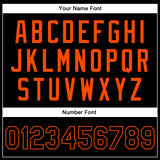 Custom Black Black-Orange Bomber Full-Snap Varsity Faux Leather Letterman Jacket