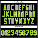 Custom Black Neon Green-White Bomber Full-Snap Varsity Faux Leather Letterman Jacket