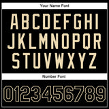 Custom Black Black-Cream Bomber Full-Snap Varsity Faux Leather Letterman Jacket