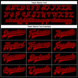 Custom Black Red-Black Bomber Full-Snap Varsity Faux Leather Letterman Jacket