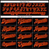 Custom Black Orange-Black Bomber Full-Snap Varsity Faux Leather Letterman Jacket