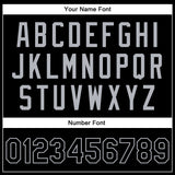 Custom Black Black-Gray Bomber Full-Snap Varsity Faux Leather Letterman Jacket