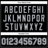 Custom Black Gray-Black Bomber Full-Snap Varsity Faux Leather Letterman Jacket