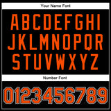 Custom Black Orange-White Bomber Full-Snap Varsity Faux Leather Letterman Jacket