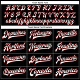 Custom Black White-Red Bomber Full-Snap Varsity Faux Leather Letterman Jacket