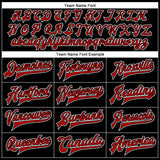 Custom Black Red-White Bomber Full-Snap Varsity Faux Leather Letterman Jacket