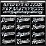 Custom Black White-Gray Bomber Full-Snap Varsity Faux Leather Letterman Jacket