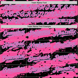 Custom Black Pink-Light Blue Splash 3D Pattern Design Bomber Full-Snap Varsity Letterman Hoodie Jacket