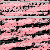 Custom Black Medium Pink-White Splash 3D Pattern Design Bomber Full-Snap Varsity Letterman Hoodie Jacket